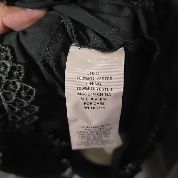 Nanette Lepore Black Floral Embroidered Lace Overlay Cocktail Dress - Picture 2 of 8